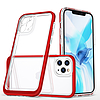 Átlátszó 3 az 1-ben tok iPhone 11 Pro Max Frame Cover Gel Red készülékhez