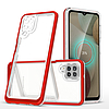 Átlátszó 3 az 1-ben tok Samsung Galaxy A22 4G Frame Gel Cover Red