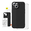 Case Baseus szintetikus szál iPhone 15 Plus + edzett üveg (P60163500111-01)