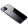 Clear Color Case Gel TPU Galvanizáló keret burkolat Samsung Galaxy S21+ 5G (S21 Plus 5G) kék