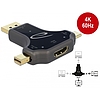 Delock 3 az 1-ben Monitor Csatlakozó USB-C / DisplayPort / mini DisplayPort bemenetbol HDMI kimenet (64060)