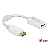 Delock Adapter DisplayPort 1.1-dugós csatlakozó-HDMI-csatlakozóhüvely passzív fehér (61015)