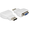 Delock Adapter Displayport-dugós csatlakozó  VGA-csatlakozóhüvely fehér (65568)