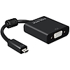 Delock Adapter HDMI Micro-D dugó  VGA hüvely audióval fekete (65558)