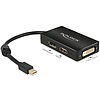 Delock Adapter mini Displayport 1.1-dugós csatlakozó  Displayport / HDMI / DVI passzív fekete (62623)