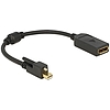 Delock Adapter mini Displayport 1.2-dugós csatlakozó csavarral  Displayport-csatlakozóhüvely 4K (62638)