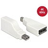 Delock Adapter, mini Displayport 1.2-es csatlakozódugó  Displayport-csatlakozóhüvely, 4K, 90 fokban (65867)