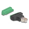 Delock Adapter RJ45 dugó  8 tűs csatlakozóblokk, 2 rész 3,81 mm (66471)