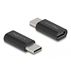 Delock Adapter SuperSpeed USB 10 Gb/s (USB 3.2 Gen 2) USB Type-C dugasz-alj portkímélő fekete (60034)