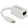 Delock Adapter SuperSpeed USB (USB 3.1 Gen 1) USB Type-C csatlakozódugóval  Gigabit LAN 10/100/100 (65906)