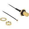 Delock Antenna Cable RP-SMA Jack Bulkhead  MHF IV / HSC MXHP32 compatible plug 200 mm winding lengt (12460)