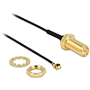 Delock Antenna Cable RP-SMA jack bulkhead  MHF/ U.FL-LP-068 compatible plug 100 mm thread length 10 (89471)