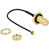 Delock Antenna Cable SMA jack bulkhead  MHF/U.FL-LP-068 compatible plug 100 mm splash proof (88965)