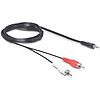 Delock audio DC jack 3.5 mm kábel, apa  2 x RCA apa, 10 m (84277)