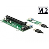 Delock Bovítokártya M.2 kulcs B+M  PCI Express x16 30 cm USB kábellel (41428)