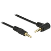 Delock Cable Stereo Jack 3.5 mm 4 pin male  male angled 2 m black (84740)