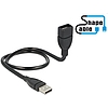 Delock Cable USB 2.0 A male  A female ShapeCable 0.5 m (83499)