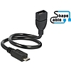 Delock Cable USB 2.0 Micro-B apa USB 2.0 Type-A anya OTG ShapeCable 0.35 m (83927)