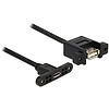 Delock Cable USB 2.0 Micro-B female panel-mount  USB 2.0 Type-A female panel-mount 1 m (85110)