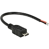 Delock Cable USB 2.0 Micro-B male  2 x open wires power 10 cm Raspberry Pi (82697)