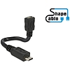 Delock Cable USB 2.0 Micro-B male  USB 2.0 Micro-B female OTG ShapeCable 0.15 m (83923)