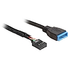 Delock Cable USB 2.0 pin header female  USB 3.0 pin header male 45 cm (83776)