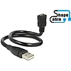 Delock Cable USB 2.0 Type-A male  USB 2.0 Micro-B female ShapeCable 0.35 m (83921)