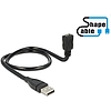 Delock Cable USB 2.0 Type-A male  USB 2.0 Micro-B female ShapeCable 0.50 m (83922)