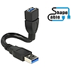 Delock Cable USB 3.0 A male  USB 3.0 A female ShapeCable 0.15 m (83713)