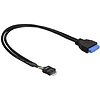 Delock Cable USB 3.0 pin header female  USB 2.0 pin header male 45 cm (83791)