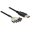 Delock Cable USB male  TTL 6 pin pin header female separate 1.8 m (3.3 V) (83787)