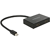 Delock DisplayPort 1.2-es elosztó 1 x mini DisplayPort-bemenet  2 x HDMI-kimenet 4K (87696)