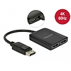 Delock DisplayPort 1.4 elosztó 1 x DisplayPort  2 x DisplayPort MST (87768)