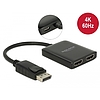 Delock DisplayPort 1.4 elosztó 1 x DisplayPort  2 x HDMI MST (87769)