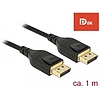 Delock DisplayPort kábel 8K 60 Hz 1 m DP 8K tanúsítvánnyal (85658)