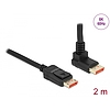 Delock DisplayPort kábel egyenes csatlakozódugóval - csatlakozódugóval 90 ívelt felfelé 8K 60 Hz 2 (87055)