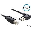 Delock EASY-USB 2.0 -A apa hajlított  USB 2.0-B apa kábel, 1 m (83374)