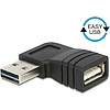 Delock EASY-USB 2.0-A apa  USB 2.0-A anya bal/jobb forgatott adapter (65522)