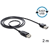 Delock EASY-USB 2.0 -A apa  USB 2.0-A anya hosszabbító kábel, 2 m (83371)