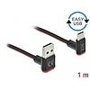 Delock EASY-USB 2.0 kábel A-típusú csatlakozódugó - USB Type-C csatlakozódugó, ívelt felfelé / lefe (85276)