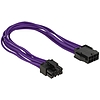 Delock Extension Power cable 8 pin EPS male  8 pin EPS female textile shielding purple (83702)