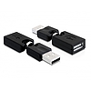 Delock forgatható adapter USB 2.0-A apa  anya (65260)