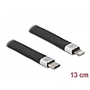 Delock FPC lapos csík kábel USB Type-C - Lightning iPhone , iPad és iPod készülékhez 13 cm (86941)