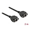 Delock Hálózat bővítő kábel S/FTP RJ45 anya - RJ45 anya Cat.6A, 2 m hosszú, fekete (87010)