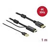 Delock HDMI DisplayPort-kábel 4K 30 Hz 1 m (85963)