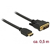 Delock HDMI - DVI 24+1 kétirányú kábel 0,5 m (85651)