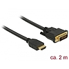 Delock HDMI - DVI 24+1 kétirányú kábel 2 m (85654)