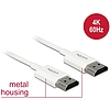 Delock HDMI-kábel Ethernettel - HDMI-A-csatlakozódugó  HDMI-A-csatlakozódugó, 3D, 4K, 4,5 m, vékony (85139)