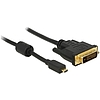 Delock HDMI-kábel Micro-D-csatlakozódugóval  DVI 24+1 csatlakozódugó 1 m (83585)