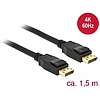 Delock Kábel Displayport 1.2 dugó  Displayport dugó 4K 60 Hz 1,5 m (85508)